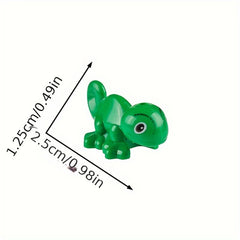 5pcs Small Particle Building Blocks Chameleon Lizard Climbing Pet Scene