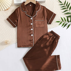 Boys 2pc Short-Sleeve Trousers Loungewear Set