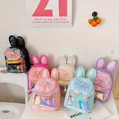 Kids Sequins Long Ears Bow Backpack
