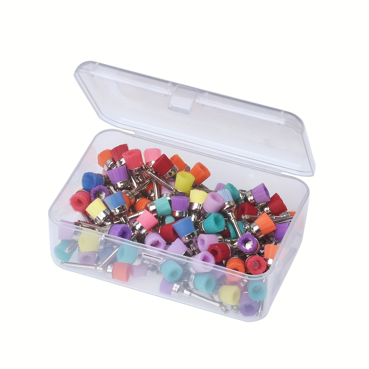 100pcs Dental Prophy Brush Colorful Nylon Polishing Brush