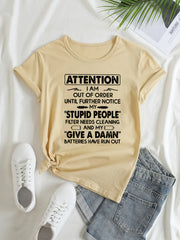Women's Graphic Sports T-shirt, Round Neck, Short Sleeves