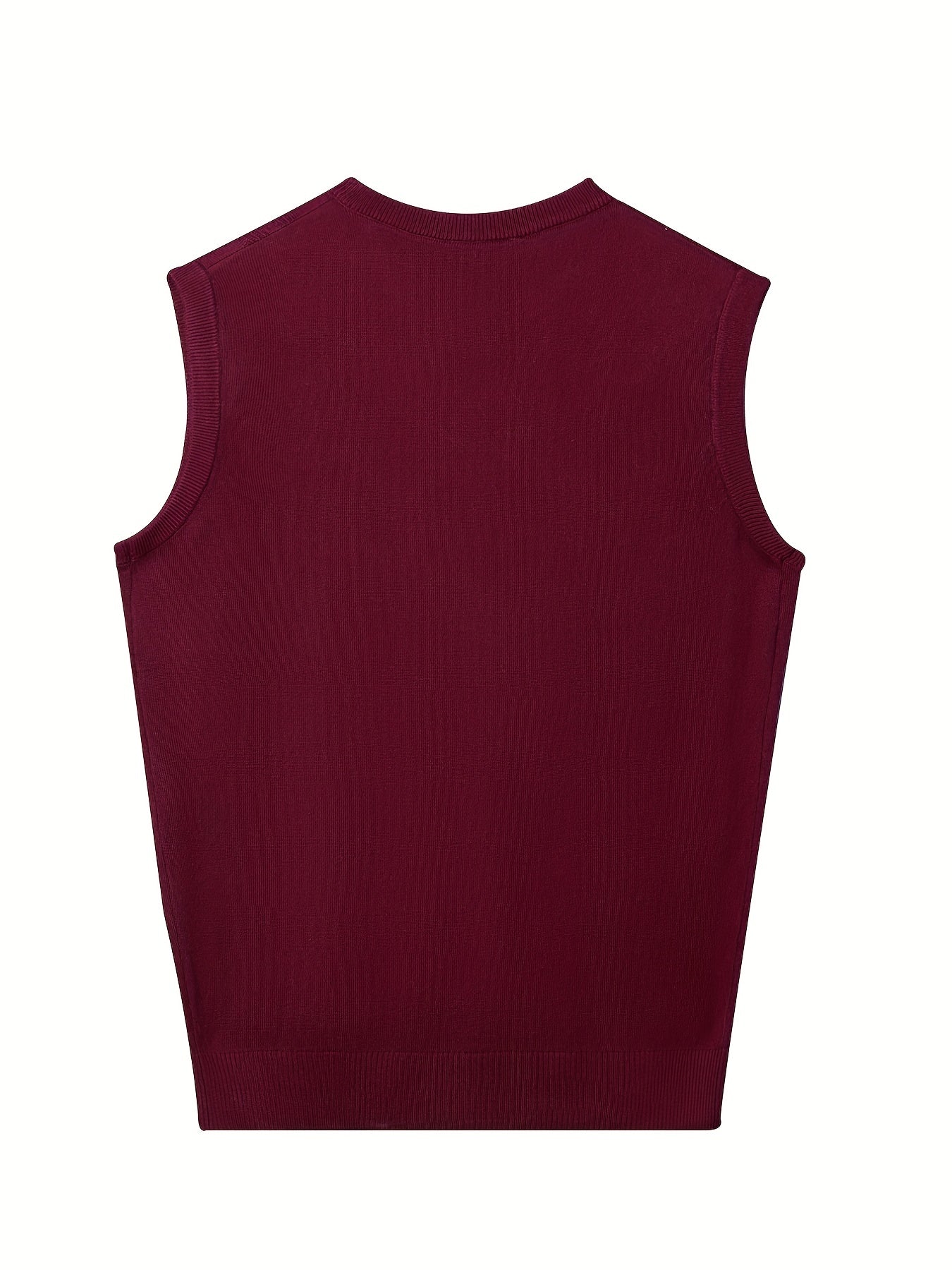 Men's Wool Blend Sleeveless Sweater Vest for Autumn Winter