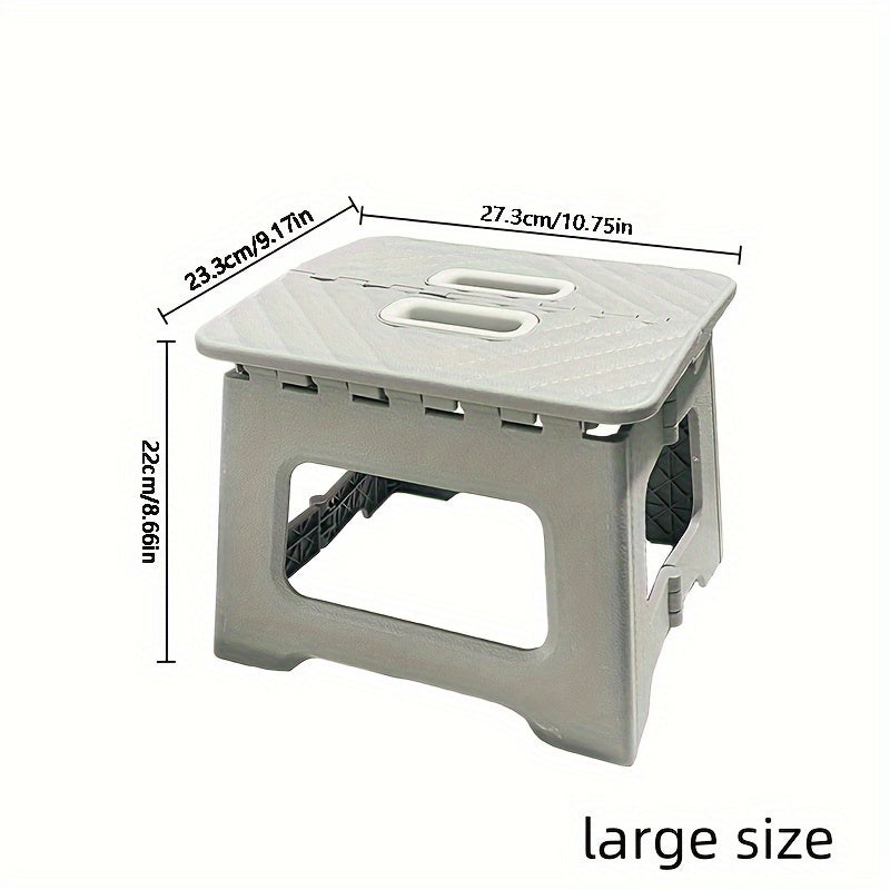 1pc Folding Stools Portable Handle Lightweight Plastic Chair Bathroom Bedroom
