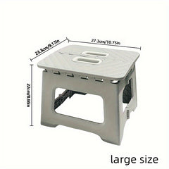 1pc Folding Stools Portable Handle Lightweight Plastic Chair Bathroom Bedroom