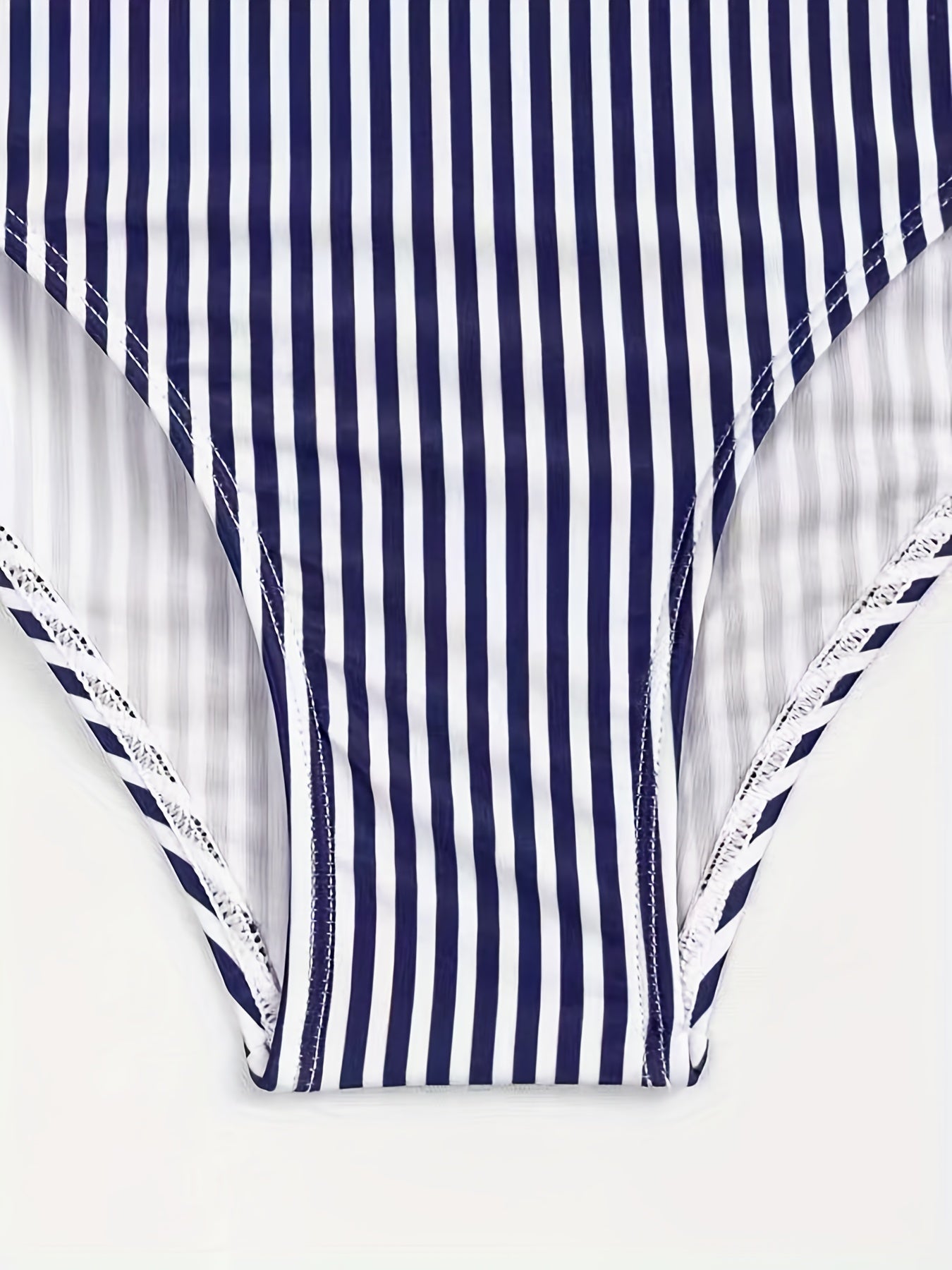 Striped Print One Shoulder Ruffle One Piece Swimsuit Cut Out Bathing Suit