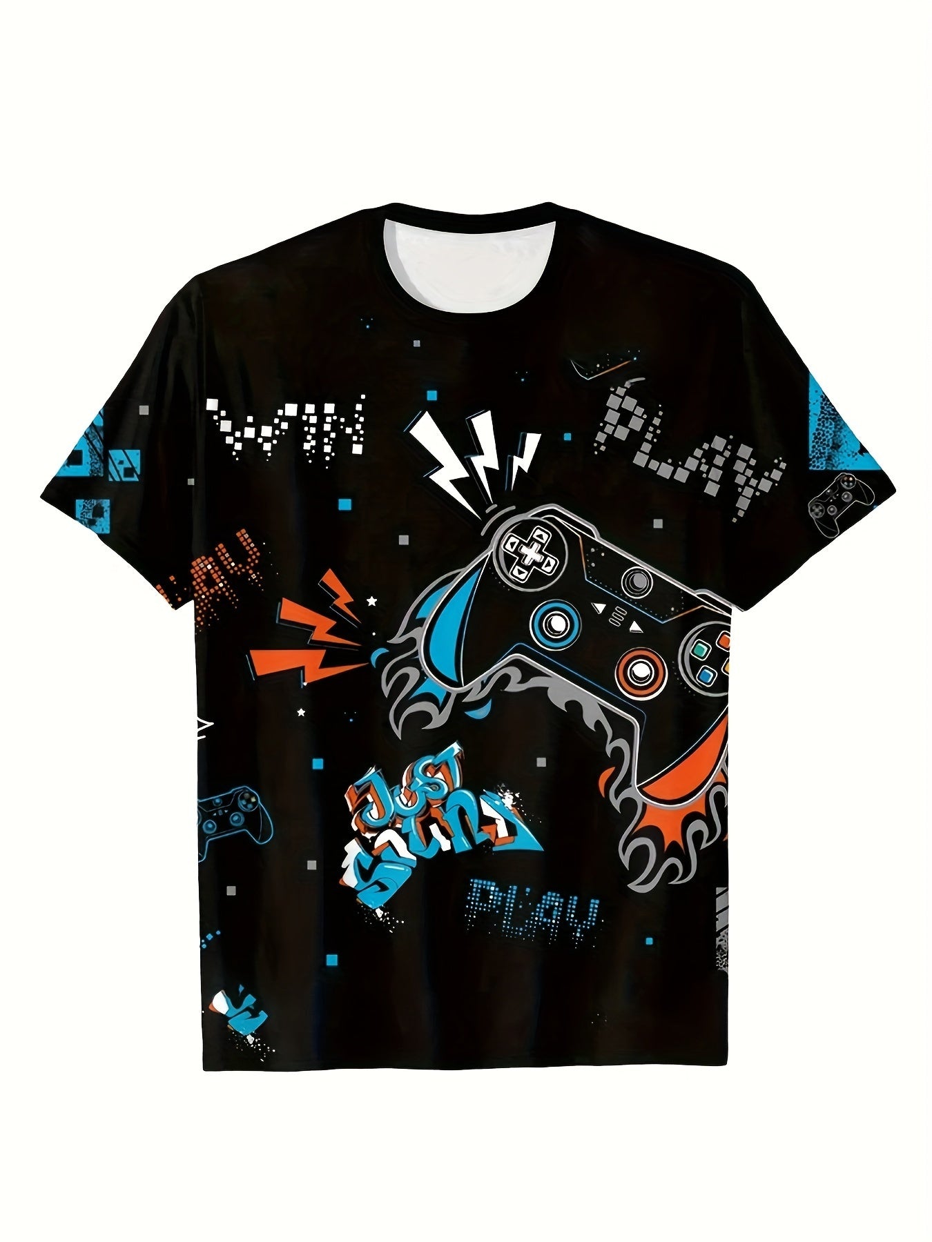 Gamepad Graphic Short Sleeve T-shirt for Kids