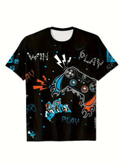 Gamepad Graphic Short Sleeve T-shirt for Kids