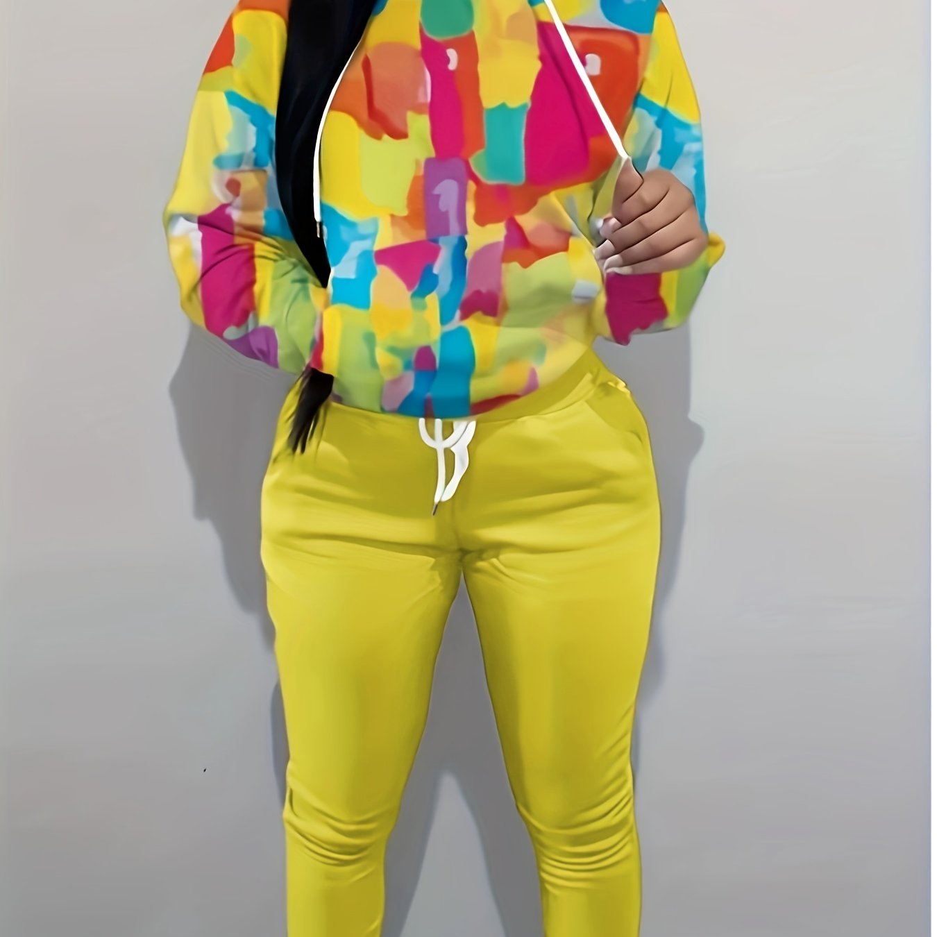 Tie Dye Hoodie & Joggers Set - Women's Plus Casual Outfit