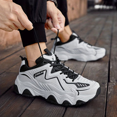 Men's Chunky Dad Sneakers Lace Up Athletic Shoes