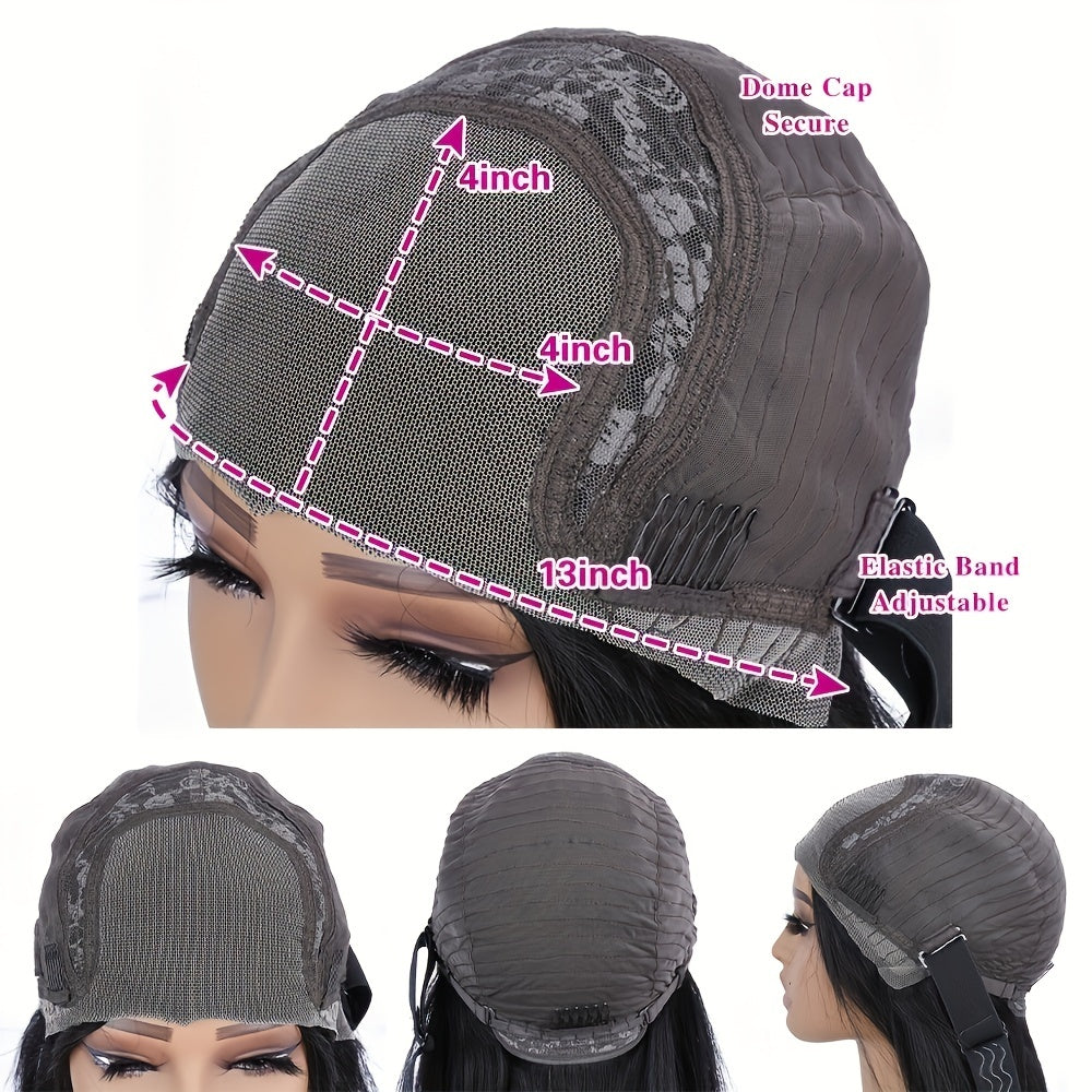 Kinky Curly Edges Hairline 13x4 Lace Front Wigs