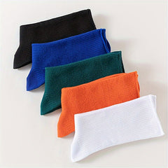 5 Pairs Breathable Mid Tube Socks Women's Stockings