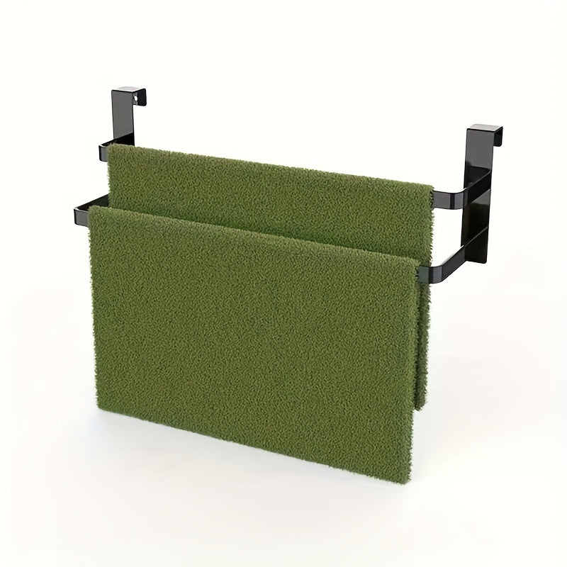 2pcs Cabinet Door Hanger Towel Rack Clothes Storage Bracket