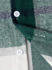 Men's Hooded Plaid Long Shirt for Autumn