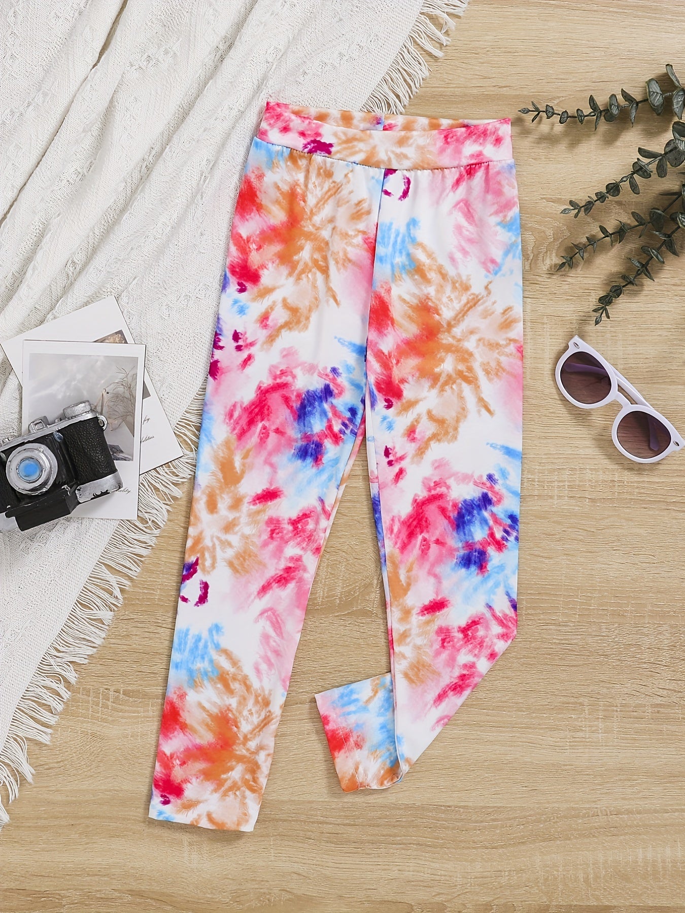Toddler Girls Tie Dye Athletic Leggings Slim Yoga Pants