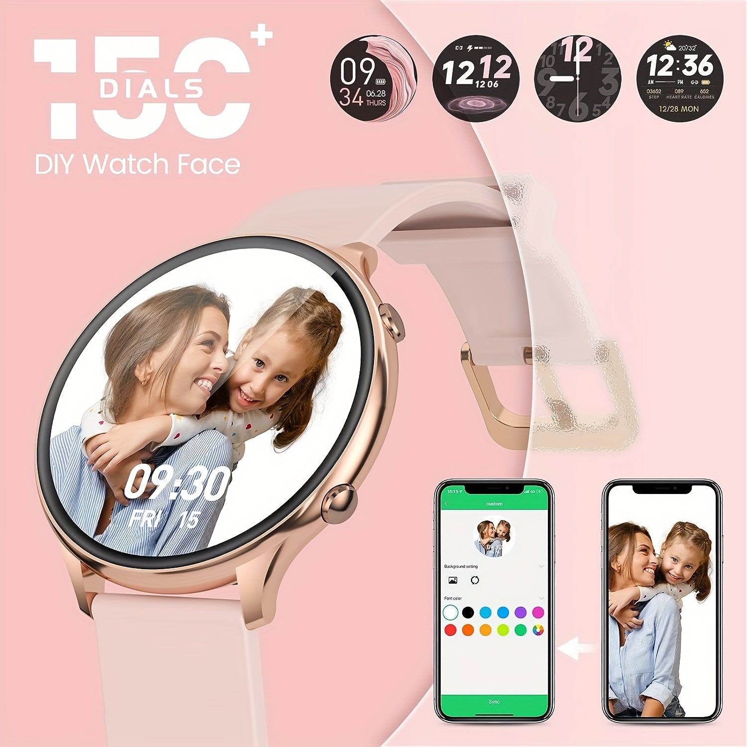Wireless Calling Smartwatch with Menstrual Cycle Tracker