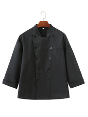 Long Sleeves Button Boat Neck Work Overalls For Chef