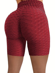 Y2K Solid Skinny Shorts Lifting High Waist Yoga Shorts