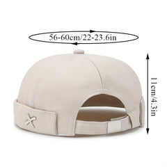 Spring Hip hop Hat Without Brim Street Hat Personality Brimless Round Hat