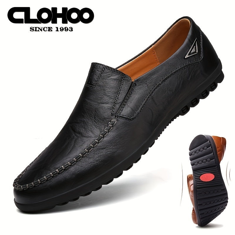 Men's Leather Loafer Shoes Comfy Slip On Shoes