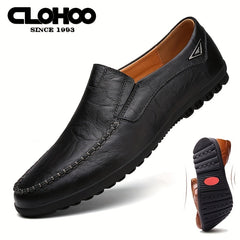 Men's Leather Loafer Shoes Comfy Slip On Shoes