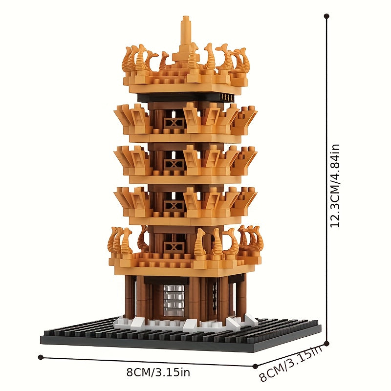 Yellow Crane Tower Building Blocks Set - Ancient Chinese Architecture Model