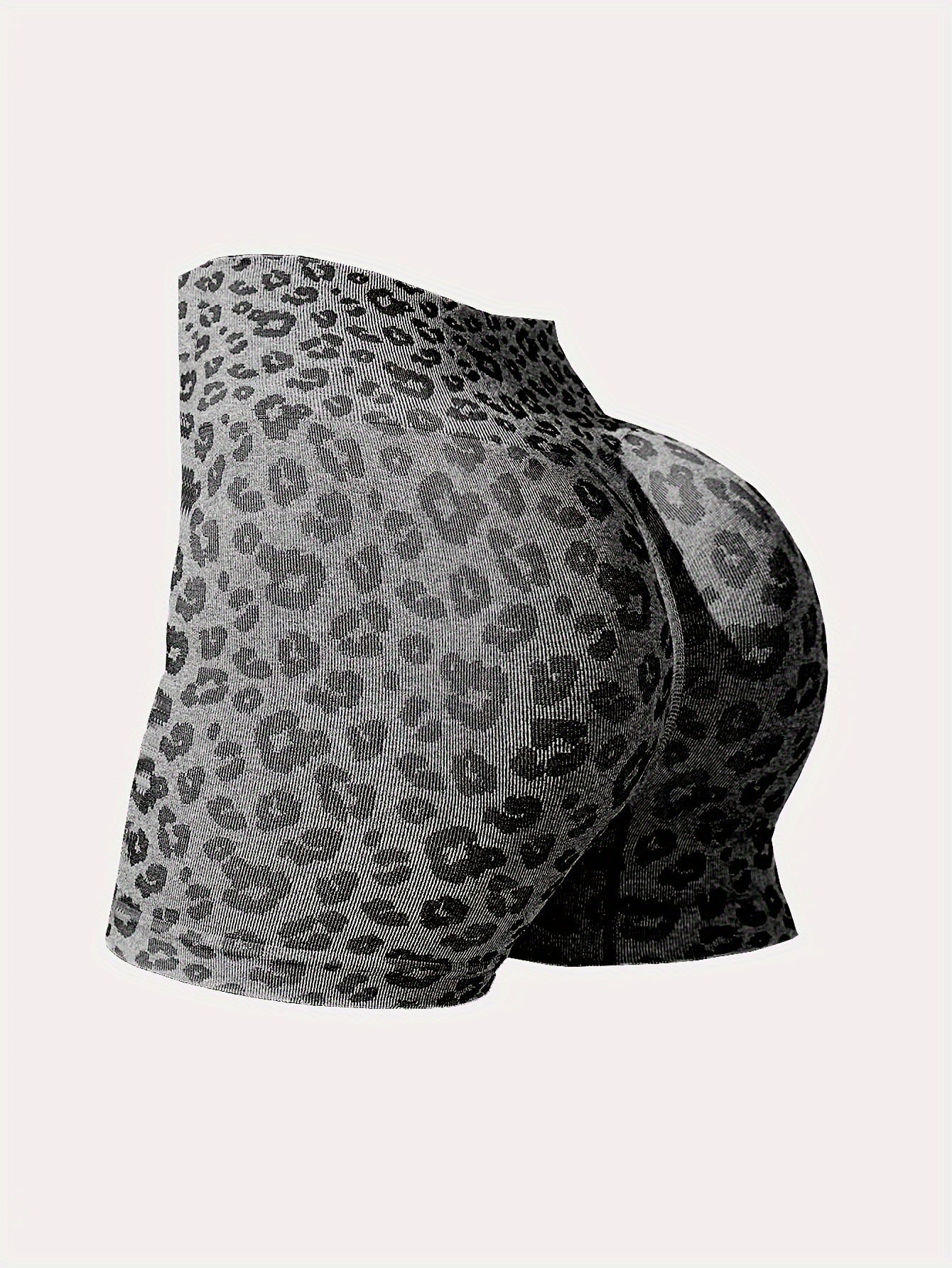 3pcs Leopard Print Hip Lifting Yoga Shorts High Waist Workout Activewear