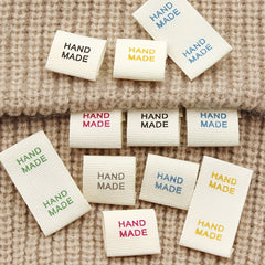 50pcs Woven Cotton Labels for Clothes DIY Hat Bags Sewing Accessories