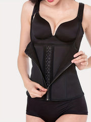 Zipper Bustier Tank Tops Tummy Control Corset