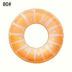 Summer Swimming Ring Mixed Colors Fruit Patterns Durable PVC Float