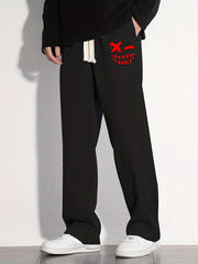 Men's Loose Fit Mopping Pants Casual Drawstring Joggers