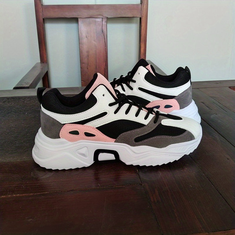 Women's Shock Absorption Mesh Sneakers Lace Up Running Shoes