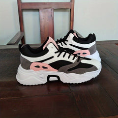 Women's Shock Absorption Mesh Sneakers Lace Up Running Shoes