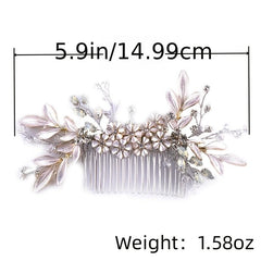 Faux Pearl Crystal Hair Combs for Bride Wedding