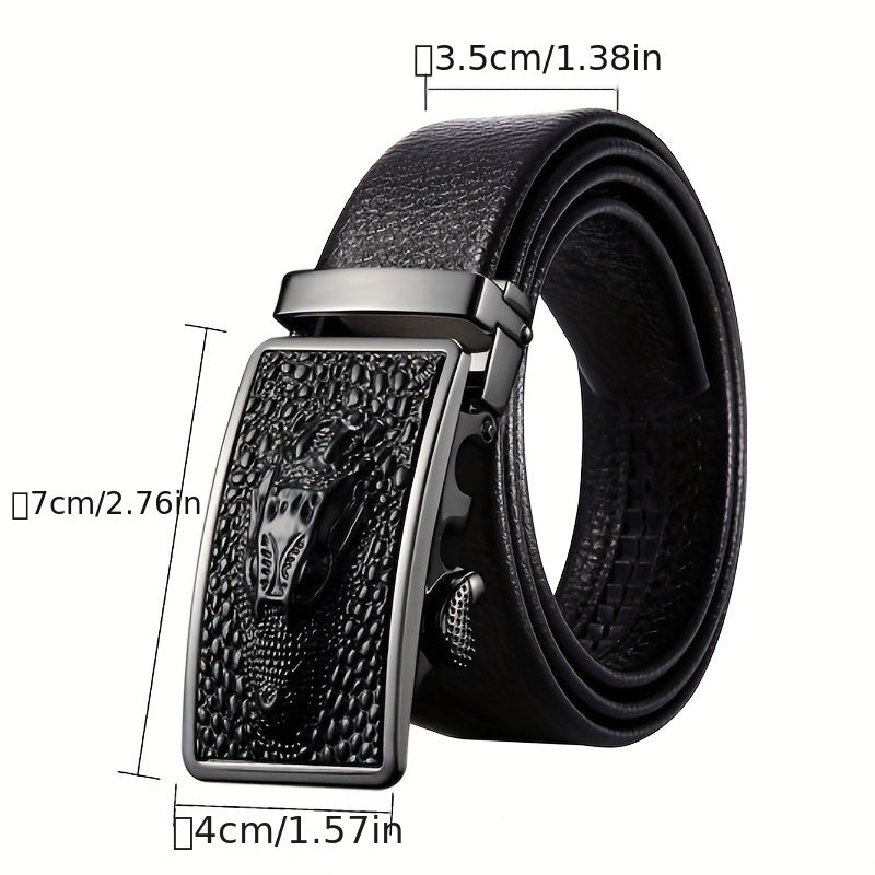 Men's Leather Automatic Buckle Belt