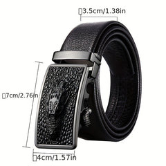 Men's Leather Automatic Buckle Belt
