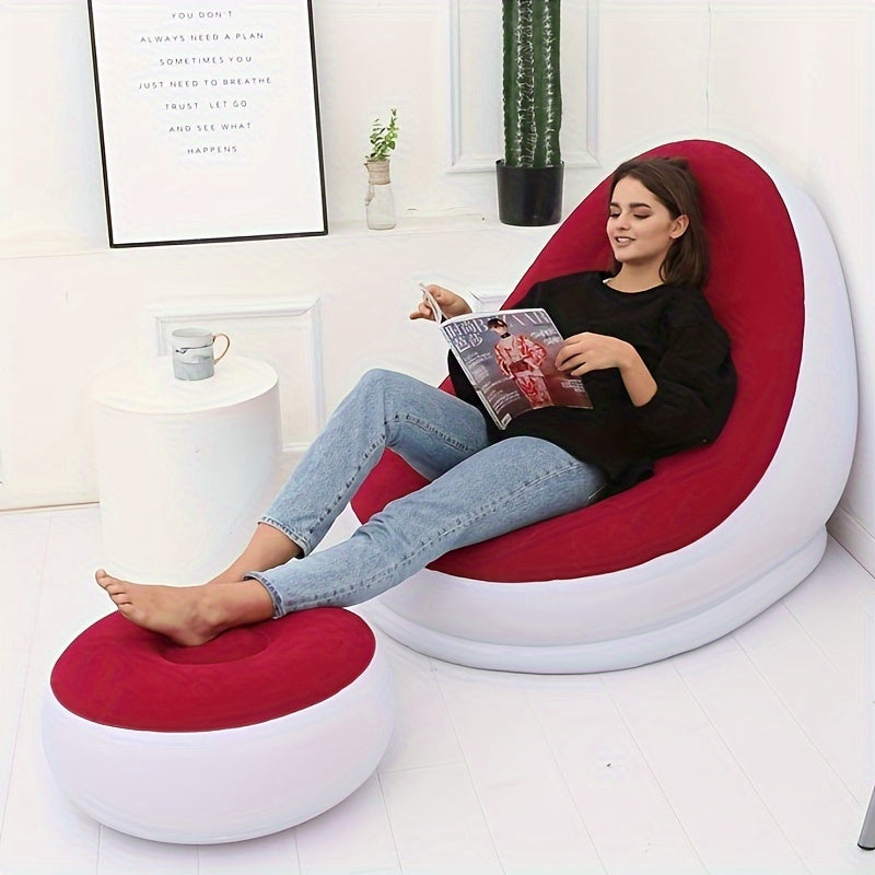 Inflatable Cushion Sofa Air Lounge Chair Bed Lazy Person Chair