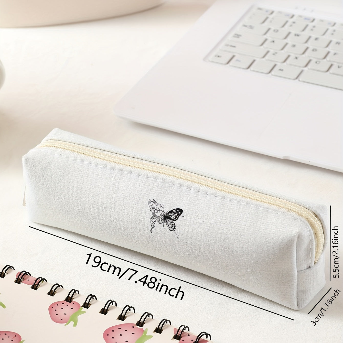 Large Capacity Pencil Case Zippered Pen School Supplies Storage Bag