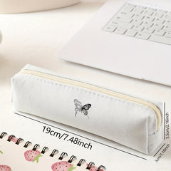 Large Capacity Pencil Case Zippered Pen School Supplies Storage Bag