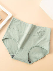 4pcs Animal Print Briefs High Waist Intimates Panties