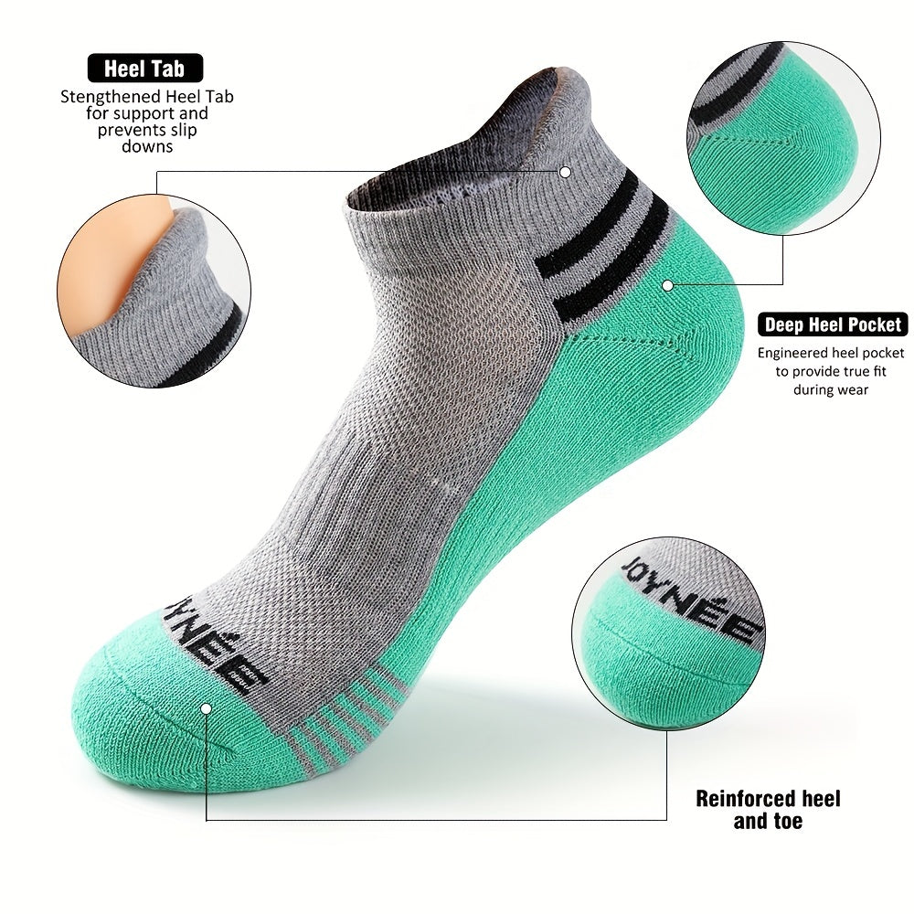 6 Pairs Colorblock Sports Socks Low Cut Ankle Socks Women's Stockings