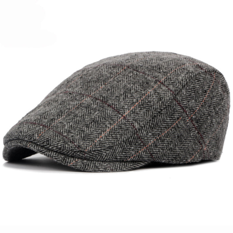 Men's Plaid Peaked Cap