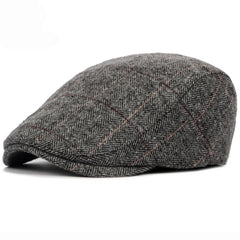 Men's Plaid Peaked Cap