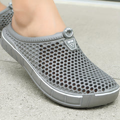 Women's Solid Flat Clogs Slip On Non slip Outdoor Casual Slides Shoes