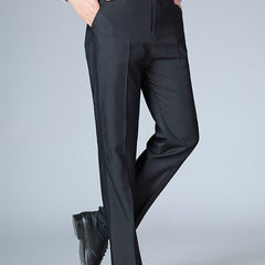 Men's Slim Fit Solid Dress Pants No Iron Formal Suit Trousers