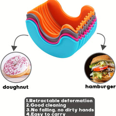 Reusable Silicone Hamburger Holder Anti-dropping Non-Food Cookware