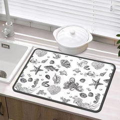 1Pc Drain Pad Absorbent Non Slip Sink Countertop Protector