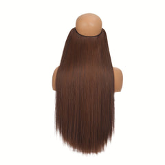 Straight Hair Extensions Wig with Invisible Fish Line for Adjustable Size