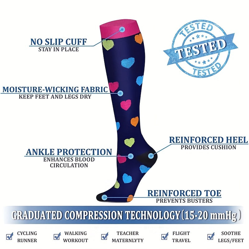 Breathable Compression Socks for Men and Women - Sports Support