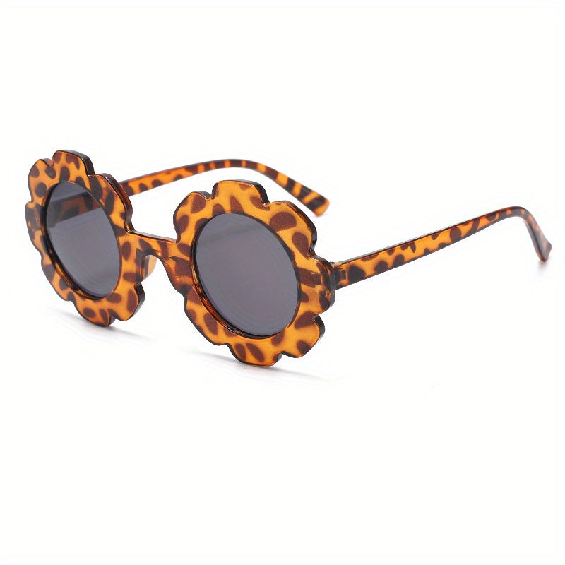Boy's Sunflower Round Sunglasses Frosted Frame for Outdoor Summer