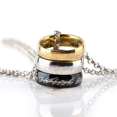 One Ring Of Power Elf Bilbo Baggins Gollum Tolkien Letter Necklaces